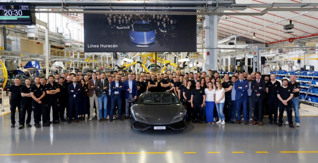 В Lamborghini собрали уже 8 тыс. суперкаров Huracan