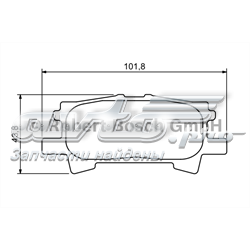 Комплект задніх колодок 0986494224 BOSCH