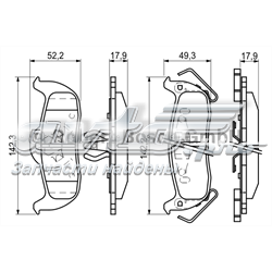 Колодки на гальмо задній дисковий 0986494142 BOSCH