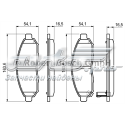 Колодки гальмівні передні, дискові 0986494151 BOSCH