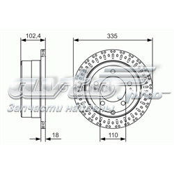 0986479A61 Bosch disco do freio traseiro