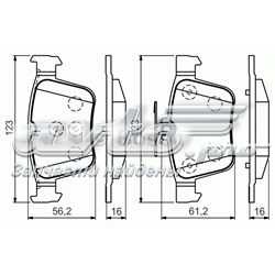 0986494658 Bosch sapatas do freio traseiras de disco