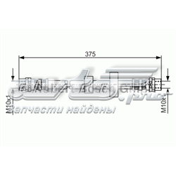 Гнучка гальмівна трубка передня 1987476698 BOSCH