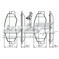 Колодки на гальмо задній дисковий 0986494499 BOSCH