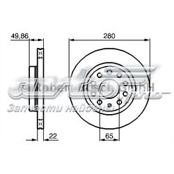 Гальмо дискове переднє 0986479098 BOSCH