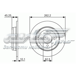 0986479A44 Bosch disco do freio traseiro