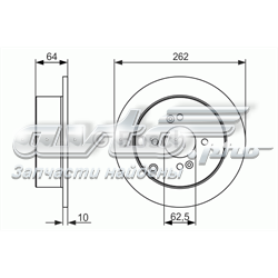 0986479C08 Bosch disco do freio traseiro