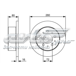 0986479C10 Bosch disco do freio traseiro