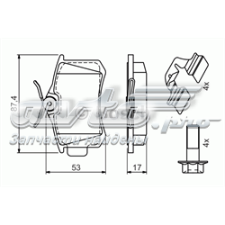 0 986 494 596 Bosch sapatas do freio traseiras de disco