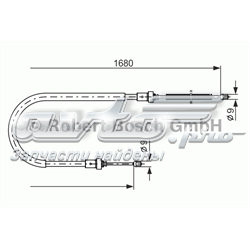Трос ручного гальма задній, правий/лівий 1987477955 BOSCH