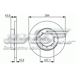 0 986 479 A34 Bosch disco do freio traseiro