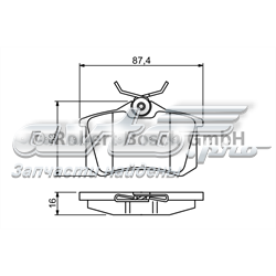 Колодки гальмові задні, дискові 0986494387 BOSCH