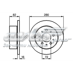 0 986 479 B63 Bosch disco do freio traseiro