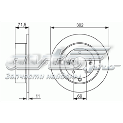 0 986 479 C15 Bosch disco do freio traseiro