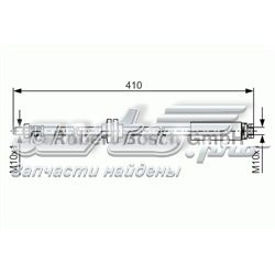 Гнучка гальмівна трубка задня 1987481022 BOSCH