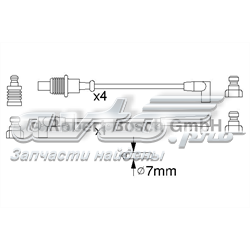 Провід високовольтні, комплект 0986356883 BOSCH