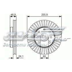 Гальмо дискове переднє 0986479R70 BOSCH