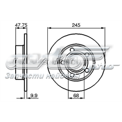 0 986 479 B56 Bosch disco do freio traseiro