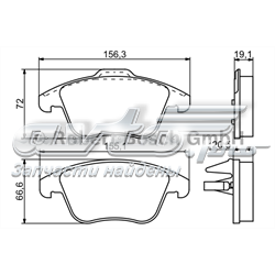 Колодки передні 0986494169 BOSCH