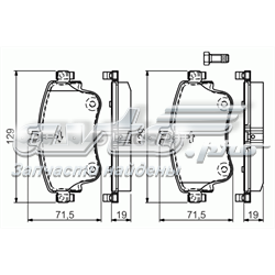 0986494663 Bosch sapatas do freio dianteiras de disco