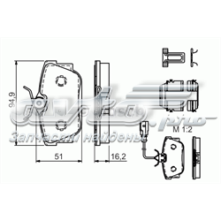 0986494529 Bosch sapatas do freio traseiras de disco