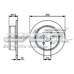 Диск заднього гальма 0986479483 BOSCH