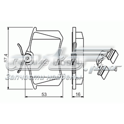 0 986 494 600 Bosch sapatas do freio traseiras de disco