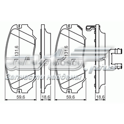 0 986 494 632 Bosch sapatas do freio dianteiras de disco