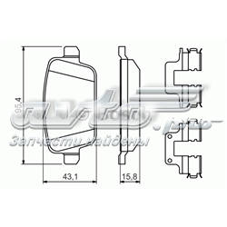 0986494639 Bosch sapatas do freio traseiras de disco