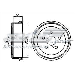 0 986 477 139 Bosch tambor do freio traseiro