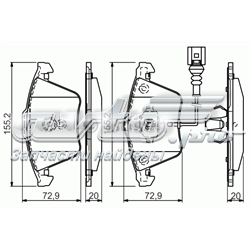 0986494550 Bosch sapatas do freio dianteiras de disco