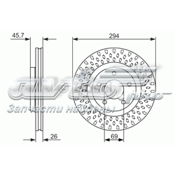 Гальмо дискове переднє 0986479751 BOSCH