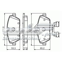 0 986 494 588 Bosch sapatas do freio dianteiras de disco