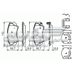 0986494609 Bosch sapatas do freio dianteiras de disco