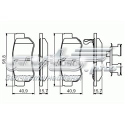 0986494635 Bosch sapatas do freio traseiras de disco