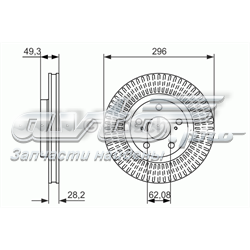 Гальмо дискове переднє 0986479768 BOSCH