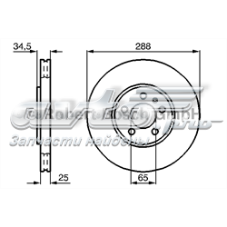 Гальмо дискове переднє 0986478867 BOSCH