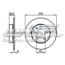 Диск гальмівний задній 0986478868 BOSCH