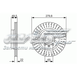 Гальмо дискове переднє 0986479940 BOSCH