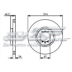 Ротор гальмівний 0986479469 BOSCH