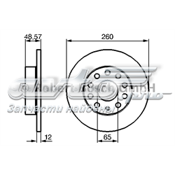 Диск гальмівний задній 0986479155 BOSCH