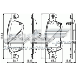 0986495134 Bosch sapatas do freio dianteiras de disco