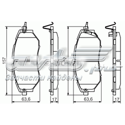 0986495156 Bosch sapatas do freio dianteiras de disco