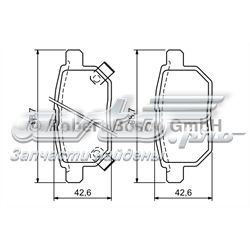 Колодки на гальмо задній дисковий 0986494328 BOSCH