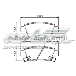 Колодки на гальмо задній дисковий 0986494329 BOSCH