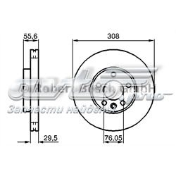 Гальмо дискове переднє 0986479211 BOSCH