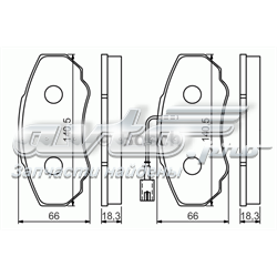 0986494048 Bosch sapatas do freio dianteiras de disco