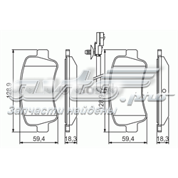 Задні колодки 0986494500 BOSCH