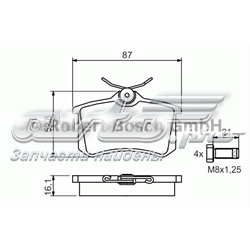 Колодки на гальмо задній дисковий 0986494399 BOSCH