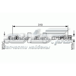 Гнучка гальмівна трубка передня 1987476217 BOSCH
